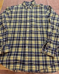 Ralph Lauren Classic Fit Multi Color Plaid Cotton L/S Pony Button Shirt Sz Large