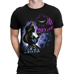 Alice in Wonderland T-Shirt: Cheshire Cat Graphic Tee, 100% Cotton