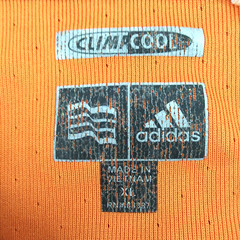 Adidas Polo Shirt Mens Size XL Orange Striped Short Sleeve Golf Beach Walking