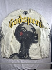 Godspeed Men’s White Long Sleeve Out Of Many One Graphic Logo T-Shirt Size XL