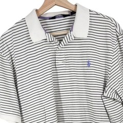 Polo Golf Ralph Lauren Polo Shirt Mens XL White Striped Pro Fit Pima Cotton