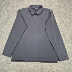 Arc’teryx Captive LS Polo Mens Large Black Long Sleeve Cotton Blend Hiking