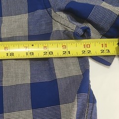 Route 66 Men’s Blue/Gray Plaid Short Sleeve Button-Up Shirt L Pockets 0128