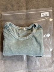 Marine Layer Fall Medium M Basic Pocket Tee Faded Blue/Sage Green 100% Cott