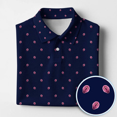 Funny Abstract Pattern Golf Shirt, Crazy Golf Polos For Men Golf Gift For Golfer