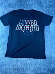 Unisex T Shirt L Black Lynyrd Skynyrd American Rock Band Stars & Stripes Cotton
