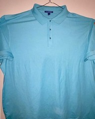 Port Authority Mens 5XL 65/35 poly cotton Light Blue knit polo New W/O Tags