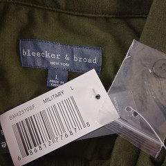 Bleecker & Broad Long Sleeve Polo Shirt Men’s Size Large Military Green
