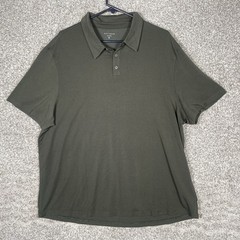 Mott & Bow Luxe Polo Shirt Mens 2XL Olive Green Pima Cotton Casual Golf Luxury