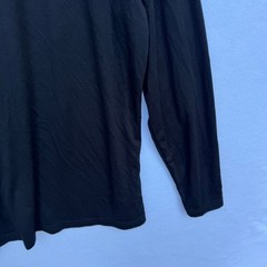 Alfani Alfatech Mens Long Sleeve Crewneck T-Shirt Deep Black Stretch Medium NEW