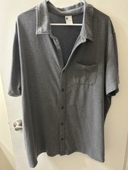 All in Motion Men’s 2XL Big & Tall Gray Short Sleeve Solid Polo Shirt