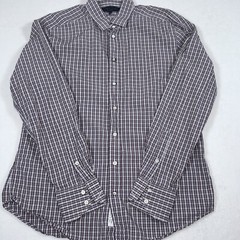 Rag & Bone 100% Cotton Checked Multicolor Point (Straight) Collar Shirt Size 16