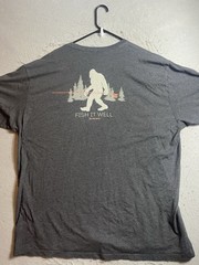 Simms T Shirt Mens 3XL Gray Fishing Products Graphic Tee Fish It Well Bigfoot