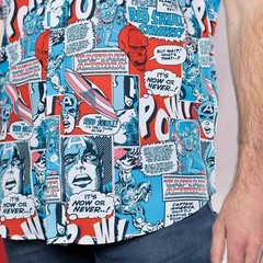 RSVLTS Marvel Captain America The First Avenger Printed Button Down Shirt NEW