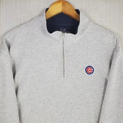 VINEYARD VINES x CHICAGO CUBS Size XL Mens 1/4 Zip Pima Cotton Sweatshirt Whale