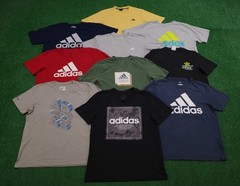 Lot Of 10 Adidas Amplifier Tee Shirt Men’s Size Large Spell Out Short Sleeve