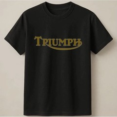 Triumph Tee With Retro Gold Emblem Design Unisex T Shirt