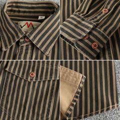 2025 Autumn And Winter New American Retro Stripe Long-Sleeve Lapel Shirt