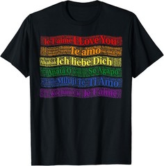I Love You In 22 Different Languages,LGBT Flag, Pride Gift T-Shirt