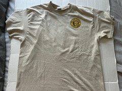 SLAM DIEGO LIFEGUARDS SIZE L LITE BEIGE SHORT SLEEVE T-SHIRT…SEE DESCRIPTION