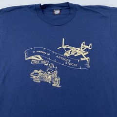 Vtg In Memory of Anthony Stecyk V-22 Osprey Crash Shirt Mens XL Motorcycle 90s