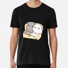 Peach And Goma Mochi Cat Couch Potato S to 5XL Made in the USA T-Shirt