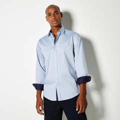 Kustom Kit Contrast Premium Long Sleeve Shirt KK190-Button Down Collar Shirt
