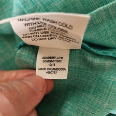 Magellan Outdoors Fish Gear Aransas Pass Fishing Shirt Mens Large Teal Green SS