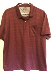 Van Heusen Flex Men XL RED Burgundy Classic Fit Polo Shirt Short Sleeve