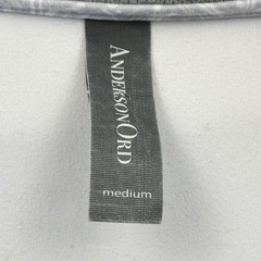Anderson Ord Polo Shirt Mens M Gray Geometric Print Performance Golf Athletic