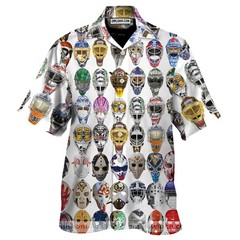 Hockey Goalie Mask Unisex Hawaiian Shirt