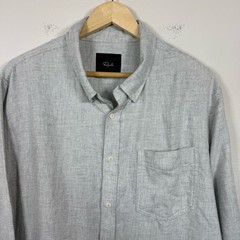 Rails Men’s Runson Button Down Shirt in Heather Grey Size XL