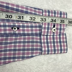 UNTUCKit Dress Shirt Mens Large Pink/Blue Checks Wrinkle Free