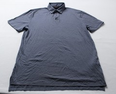 Quine Men’s Short Sleeve 100% Pima Cotton Luxe Touch Polo AC2 Faded Indigo Small