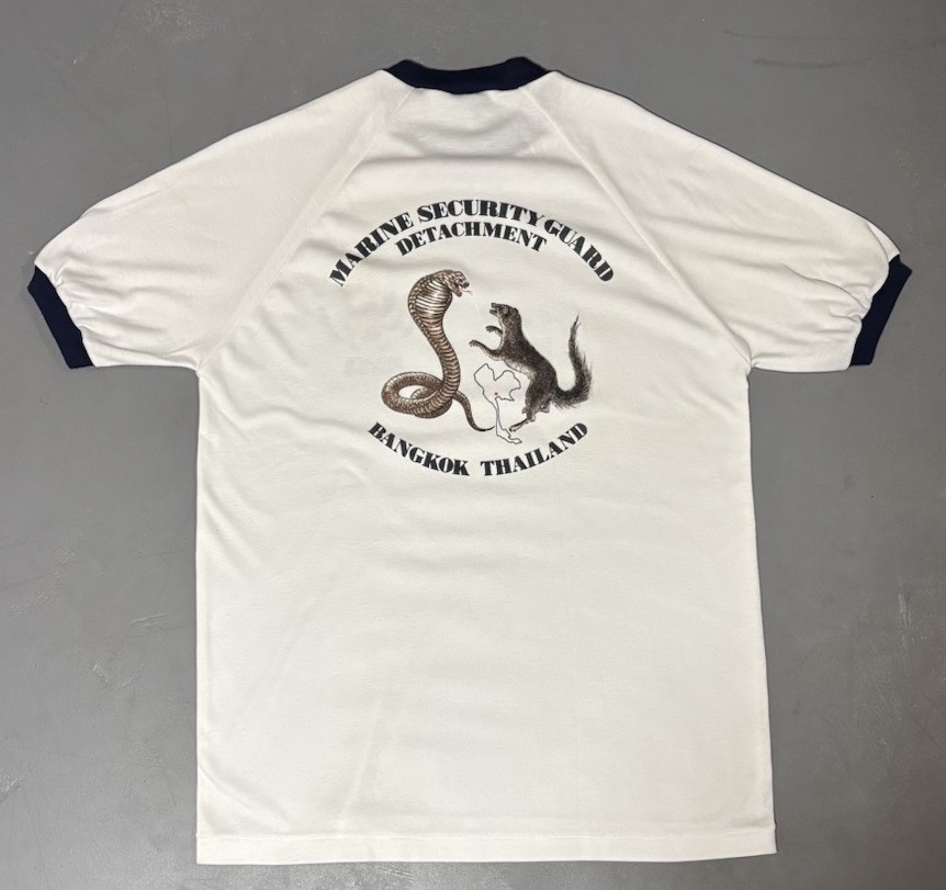 Vintage United States of America Embassy Bangkok Thailand Ringer t Shirt Size L