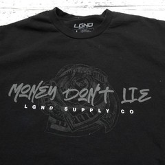 LGND Supply Co Shirt Mens Large Black Money Don’t Lie Graphic Tee Streetwear