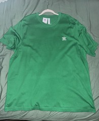 New Men’s Adidas Trefoil Essentials Tee Shirt Mens Energy Green 2XL