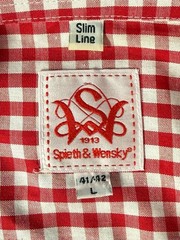 Spieth & Wensky Slim Line Red Gingham Button Down Shirt Size 41/42 LZ37JC