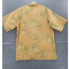 Montego Bay Camp Shirt Tropical Leaf Print Button Up Short Sleeve XL