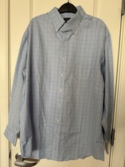 Jos. A. Bank Traveler’s Collection Non-Iron Button-Down 16.5-34 Blue Check