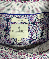 Con.Struct 5XL Button-Down Shirt Stretch Short Sleeve Multicolor Floral Print