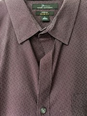 Marc Anthony Mens Slim Fit Purple Speckled Button Down Shirt Large Stretch