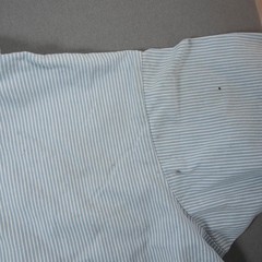Vintage USA Ben Davis Striped Half Zip Short Sleeve Work Mechanic Men Shirt 3XL