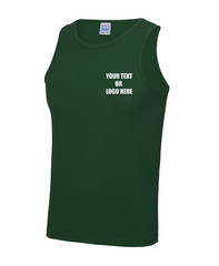 Printed AWDis Personalised Cool Vest Text Logo Workwear Casual Gym Tank Tops