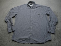 Texas Standard Shirt Mens XL Blue Check Long Sleeve Snap Button Western Casual