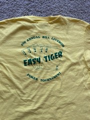 True Vintage 90s “Easy Tiger” Beach Poker Tournament Royal Flush T Shirt Size L