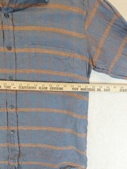 Bill Robinson 100% Italian Linen Shirt Long Sleeve Blue Button Up Mens Medium