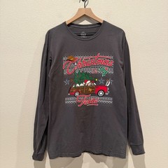 BUC-EES Mens Long Sleeve Christmas In Texas Ugly Holiday Graphic Shirt Size M