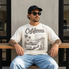 California Road Trip Shirt, Vintage Car Sunset Tee, Coastal Highway Drive T-Shir