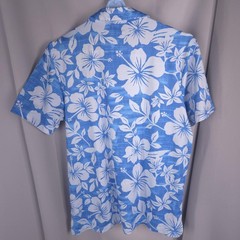 Yatta Golf Polo Shirt Mens M Blue Floral Golf Moisture Wicking Quick Dry Stretch